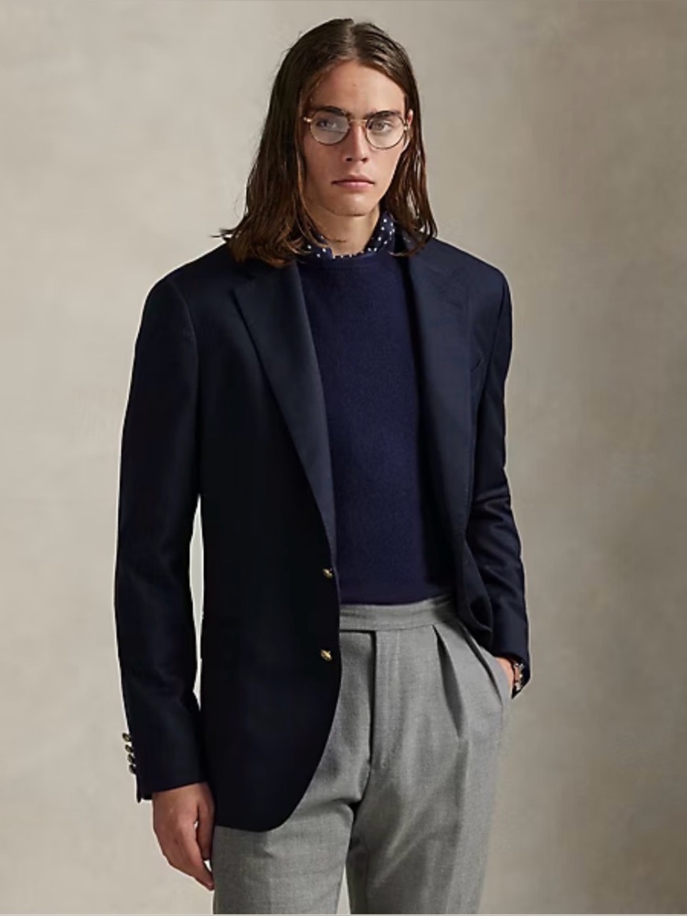 Polo Ralph Lauren Gabardine Blazer Modern Fit 48R Wool-blend